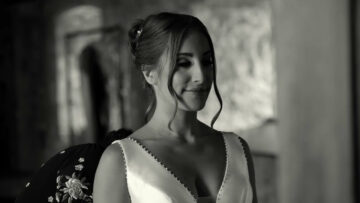 Couple enjoying their wedding day while a professional wedding videographer package captures every moment