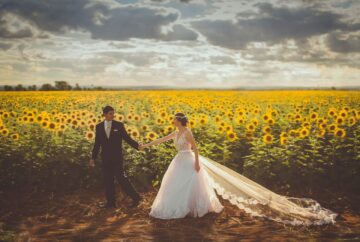 Bride and groom captured beautifully by a UK wedding videographer – how to choose the right wedding videographer package for you.